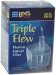 Lees Triple Flow Corner Medium Filters Up To 75 Gph (3.5"L X 3.5"W 5.5). Fixed Price $10.99.